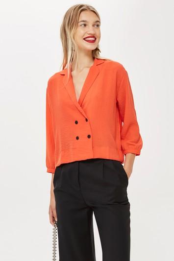 Topshop Boxy Collared Blouse