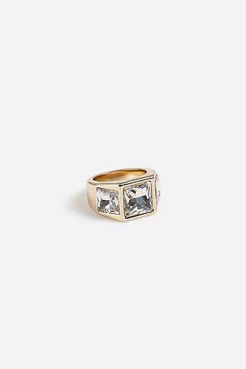 Topshop *chunky Crystal Cocktail Ring