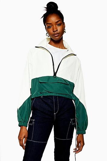 Topshop Petite Cropped Windbreaker Jacket
