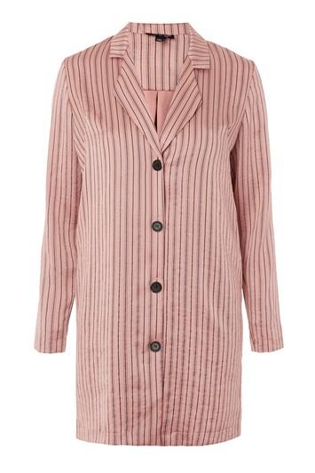 Topshop Striped Satin Shirt Dress