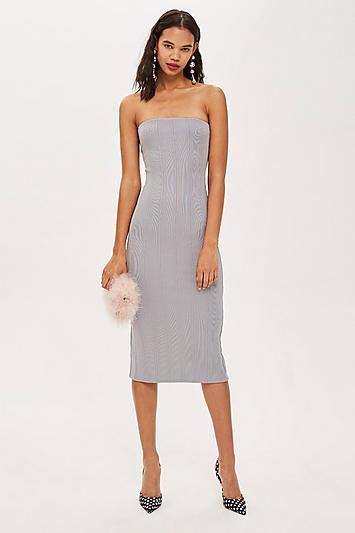 Topshop Bandage Midi Bandeau Dress