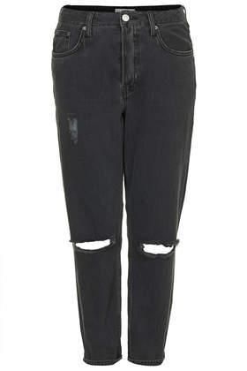 Topshop Moto Black Wash Ripped Hayden Jeans