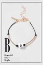 Topshop B Initial Bracelet