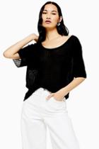 Topshop Oversized Rib Knitted T-shirt