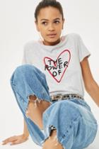 Topshop 'power Of Love' Slogan T-shirt
