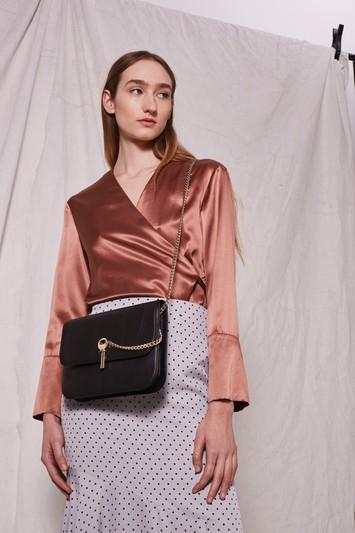 Topshop Amelia Premium Leather Cross Body Bag