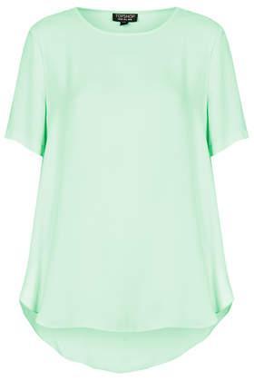 Topshop Split Side Chiffon Tee