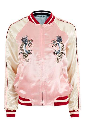 Topshop Two-in-one Reversible Bomber Jacket