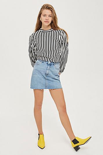 Topshop Denim Mini Skirt