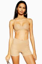 Topshop Gold Glitter Bikini Cycling Shorts