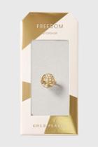 Topshop Gold Plated Tree Cut Out Ring