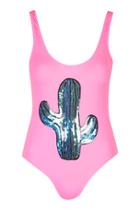 Topshop Sequin Cactus Swimsuit