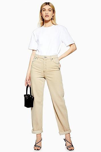 Topshop Beige Balloon Jeans