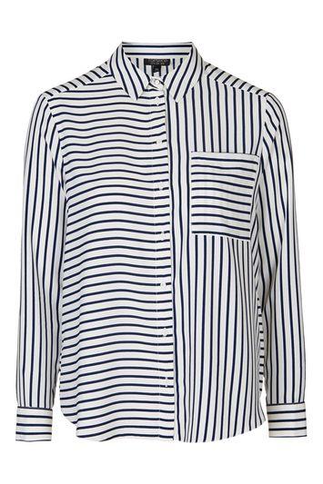 Topshop Simple Mix Stripe Blouse
