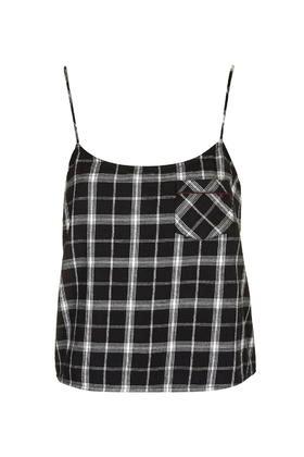 Topshop Monochrome Check Pyjama Cami
