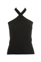 Topshop Petite Cross Neck Knitted Top