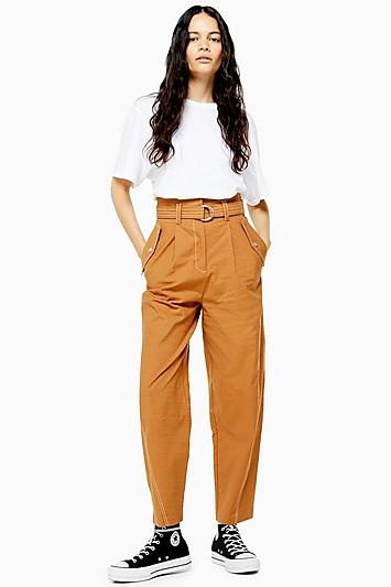 Topshop Belt Utility Peg Trousers