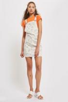 Topshop Wallpaper Floral Print Pinafore Dress