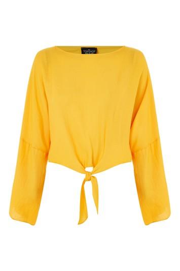 Topshop Tall Knot Front Top