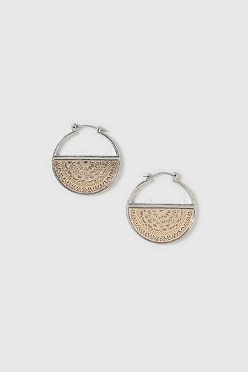 Topshop Filigree Cut Out Hoop Earring