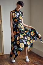 Topshop Hanky Hem Printed Dress By Boutique