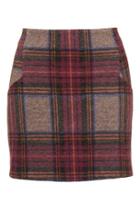 Topshop Brushed Check High-waisted Mini Skirt