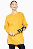 Topshop Long Sleeve Layer Logo Top By Ivy Park