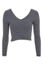 Topshop Petite Stripe Kaia Crop T-shirt