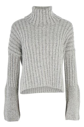 Topshop Chunky Wide Ribbed Roll Neck Jumper