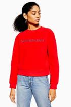 Topshop Fleece Sweatshirt By Calvin Klein