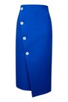 Topshop Tall Statement Button Midi Skirt