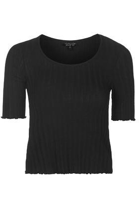 Topshop Knitted Frill Tee