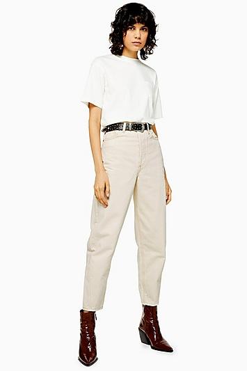 Topshop Ecru Ovoid Jeans