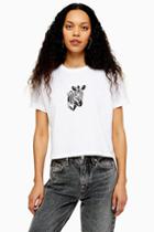 Topshop Petite Zebra Head T-shirt