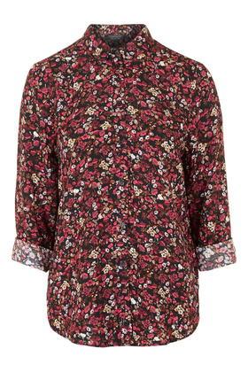 Topshop Tall Rosehip Print Shirt