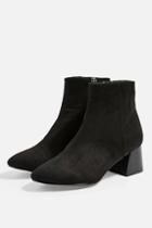 Topshop Babe Black Heeled Boots