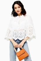 Topshop Broderie Smock Blouse