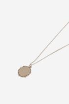 Topshop *engraved Edge Pendant Necklace