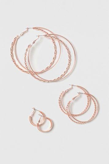 Topshop Twisted Hoop Set