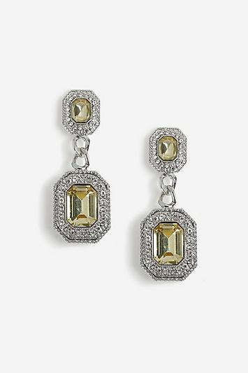 Topshop Chain Link Stone Drop Earrings