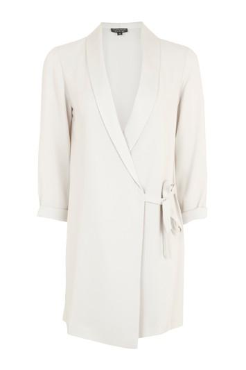 Topshop Petite Satin Blazer Dress