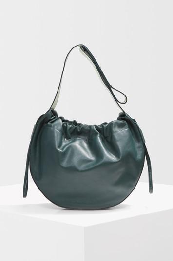 Topshop *premium Leather Drawstring Bag