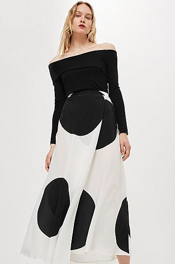 Topshop *rib Wrap Bardot Top By Boutique