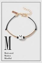 Topshop M Initial Bracelet