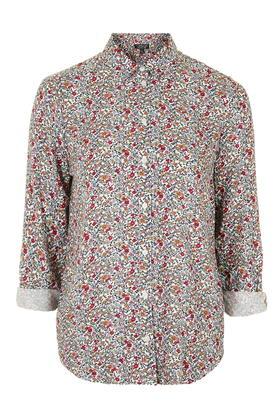 Topshop Long Sleeve Ditzy Shirt