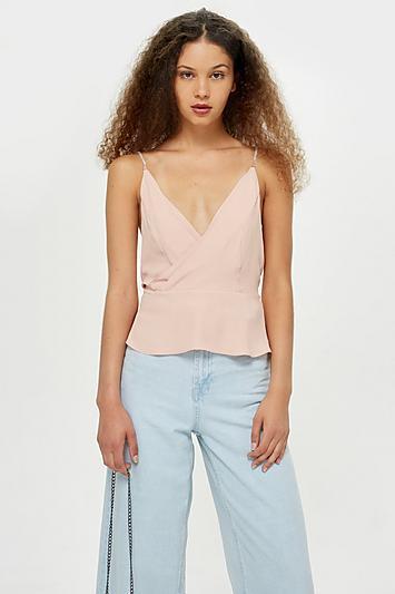 Topshop Diamante Strap Camisole Top