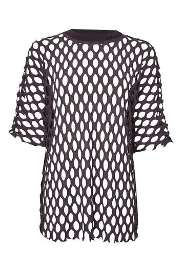 Topshop Slashed T-shirt By Ivy Park