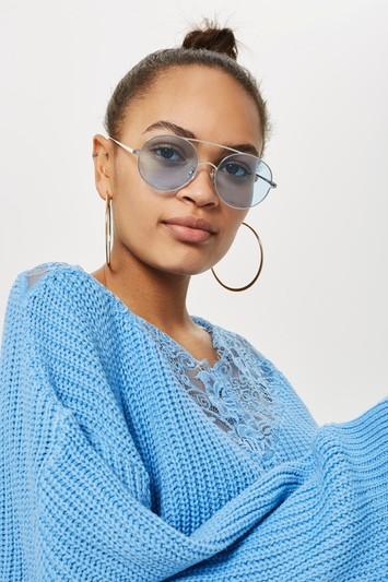 Topshop Lace Detail Cropped Jumper