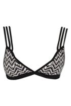 Topshop *black And Silver Sequin Bikini Top By Rare