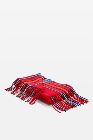 Topshop Red Check Scarf